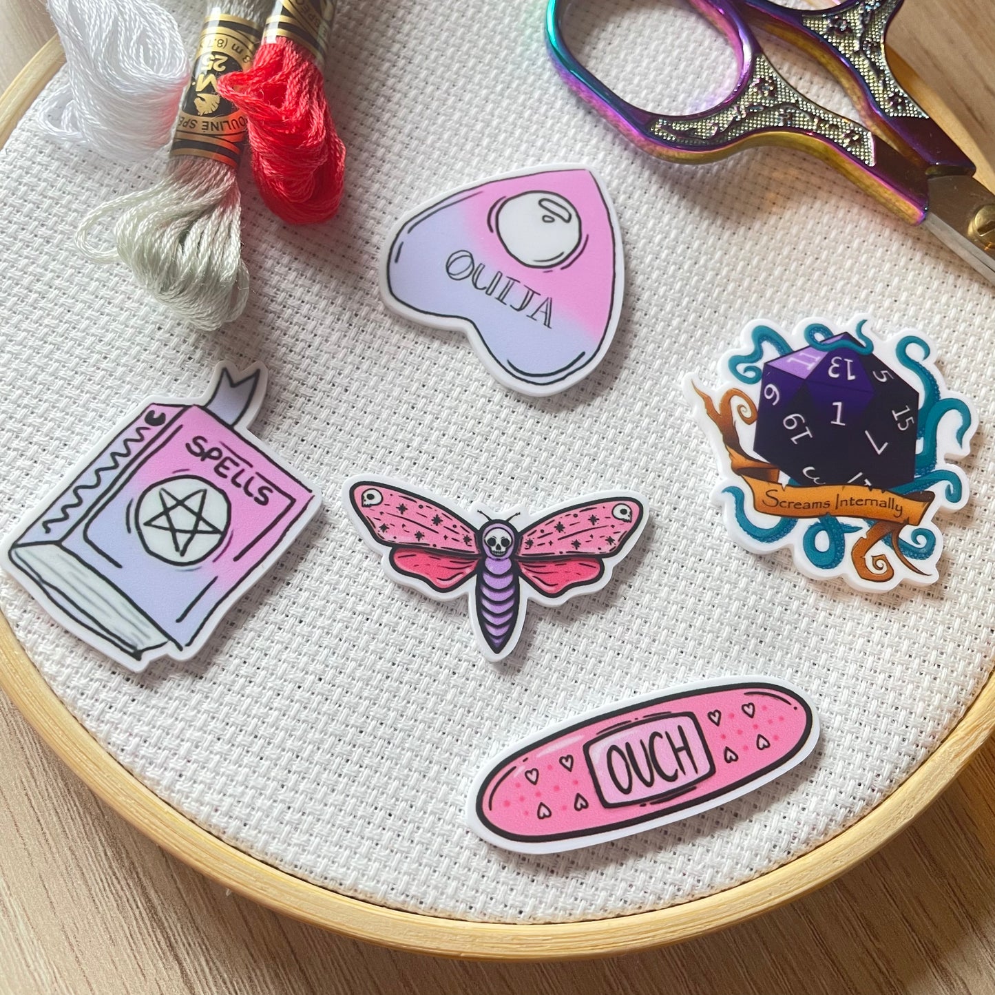 Pink Ouija Board Needle Minder