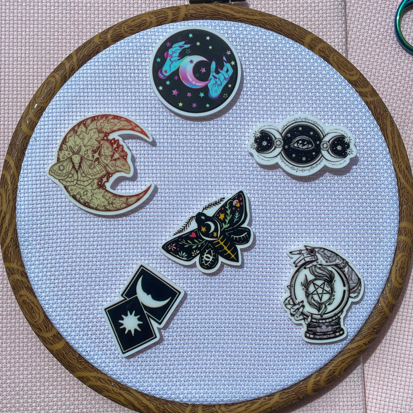 Blue Hands & Moon Needle Minder